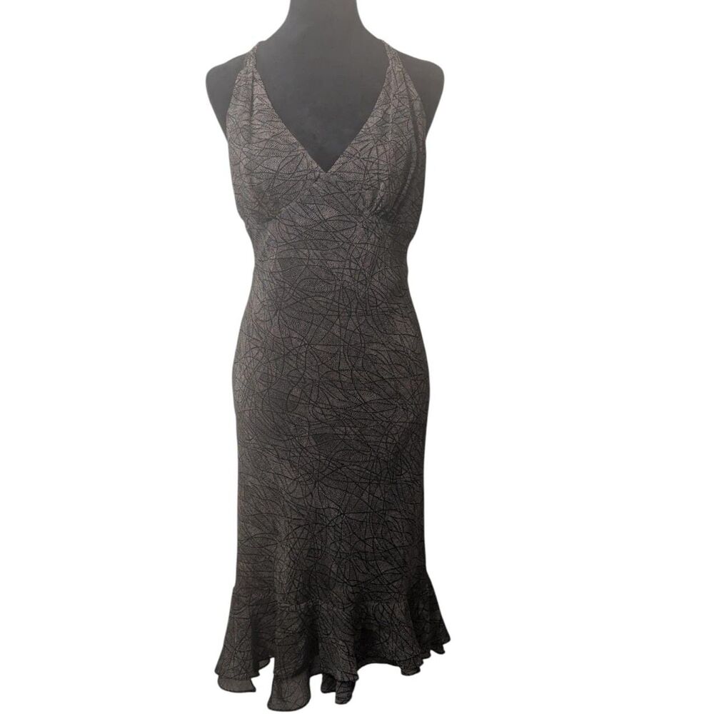 WHITE HOUSE BLACK MARKET Abstract Y2K Fairy Dress Silk Blend Size 6